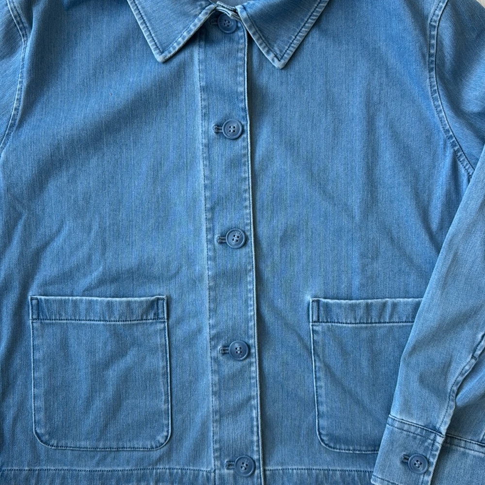 Uniqlo Blue Soft Denim Jacket - Picture 3 of 4